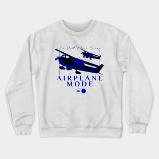 Pilot C172 Flying Gift Airplane Mode T-Shirt I'm just plane crazy blue version Crewneck Sweatshirt